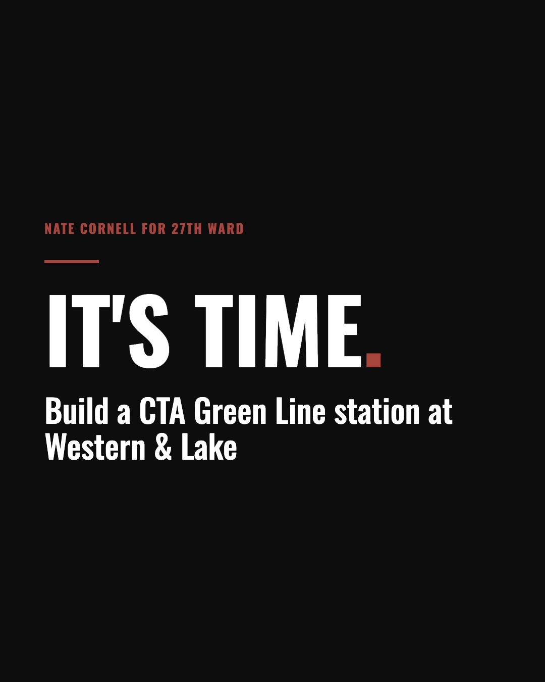 It's time. Build a CTA Green Line station at Western & Lake.